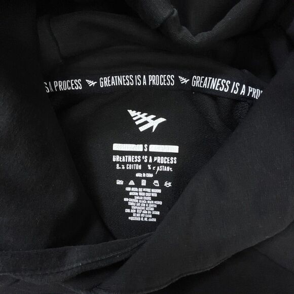 Paper Planes Streetwear Greatness is a Process Hoodie Small Black Sweatshirt - Picture 8 of 13